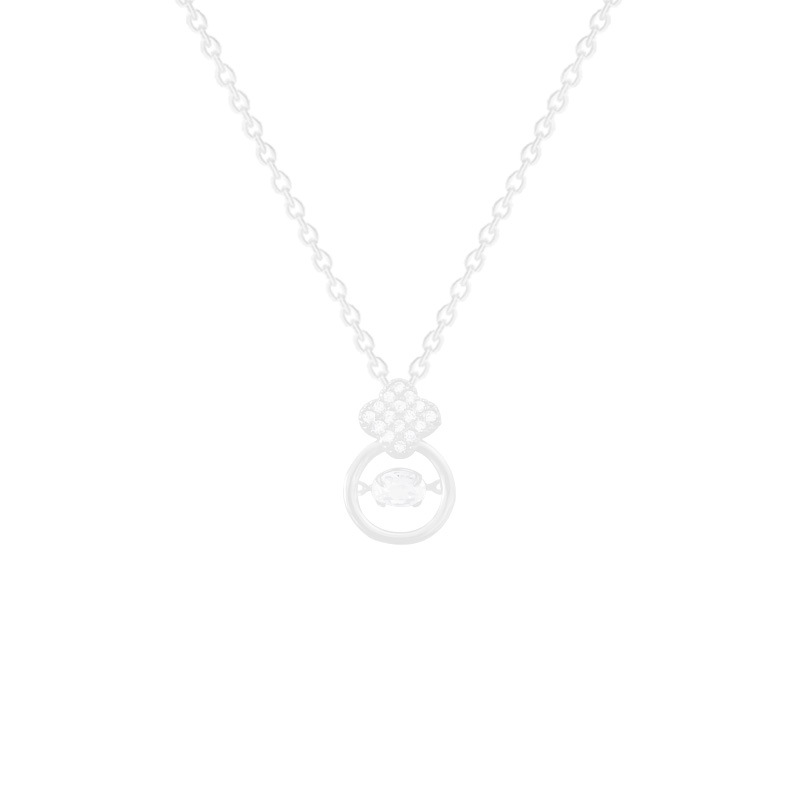 Titanium steel necklace with feminine charm, zircon geometric collarbone chain, dynamic pendant, Christmas gift and accessory new wholesale Item Picture