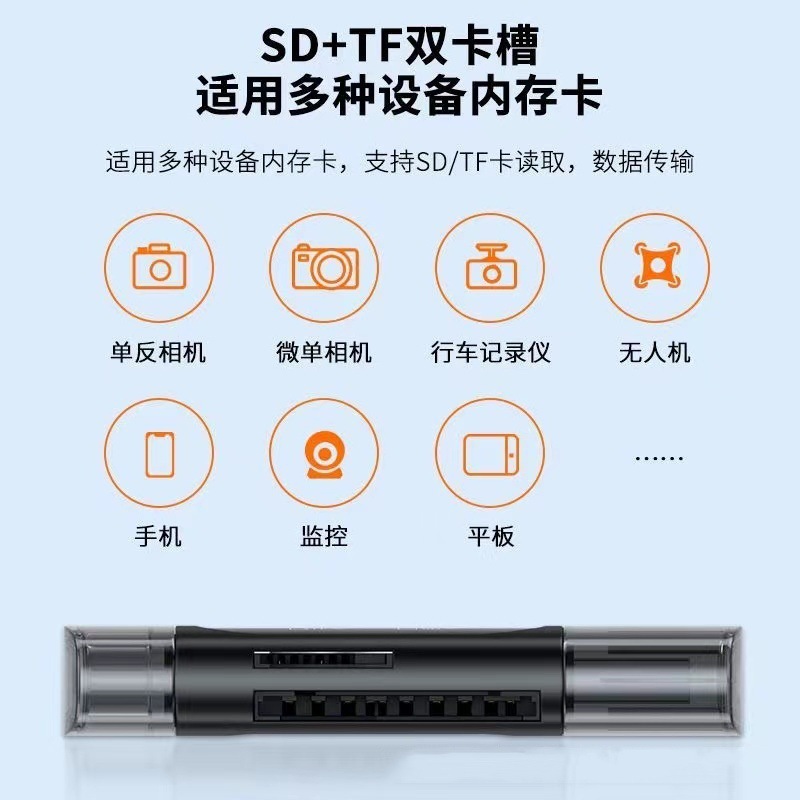 TYPE-C TF/SD memory 2-in-1 card reader for mobile phones, tablets and OTG multi-functional card reader Application Scenario