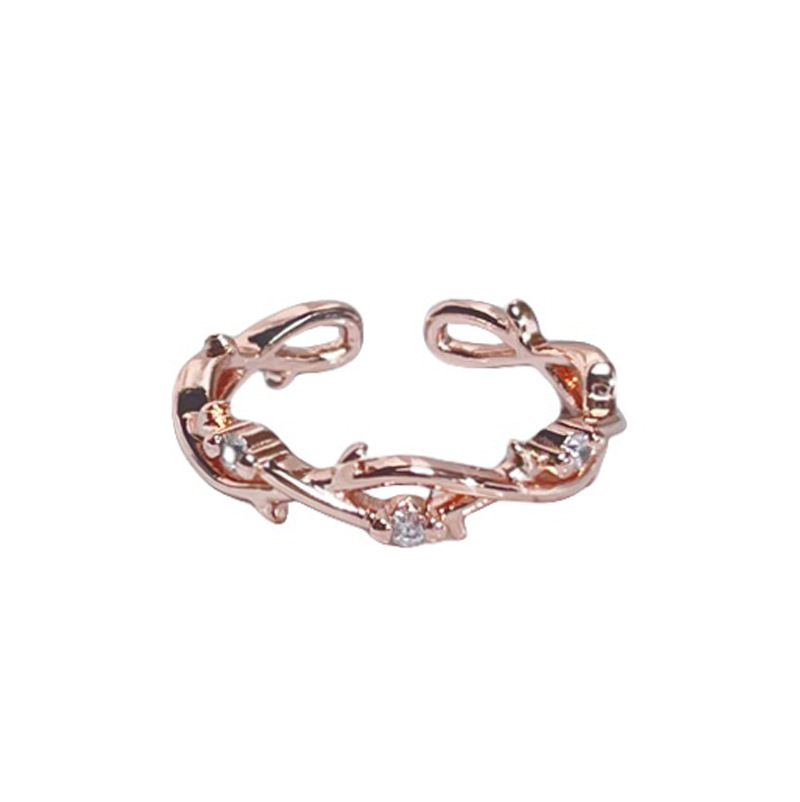 This high-end, sweet and cool multi-layer diamond-encrusted, elegant open-top ring is a niche, light luxury, versatile and fashionable index finger ring that can make your skin look fairer Item Picture