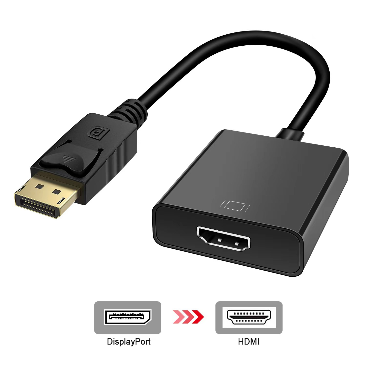 DP TO HDMI1.8 cable 4K/2K large DP DISpiayPort TO HDMI high-definition cable projector miniDP Specification drawing