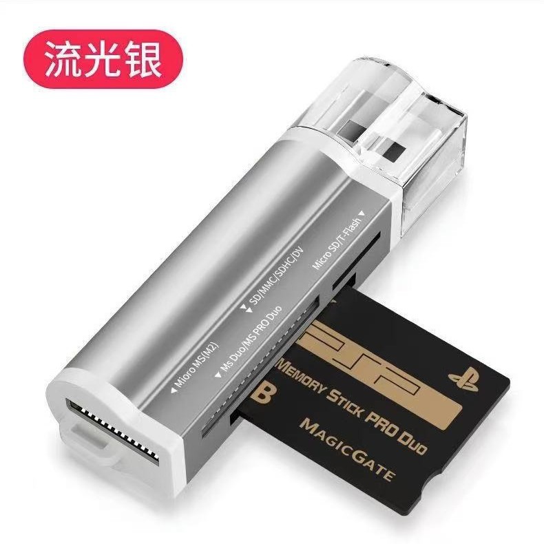 In-stock multi-functional four-in-one metal lighter, high-speed MS/SD/TF/M2 mobile phone camera card reader Application Scenario