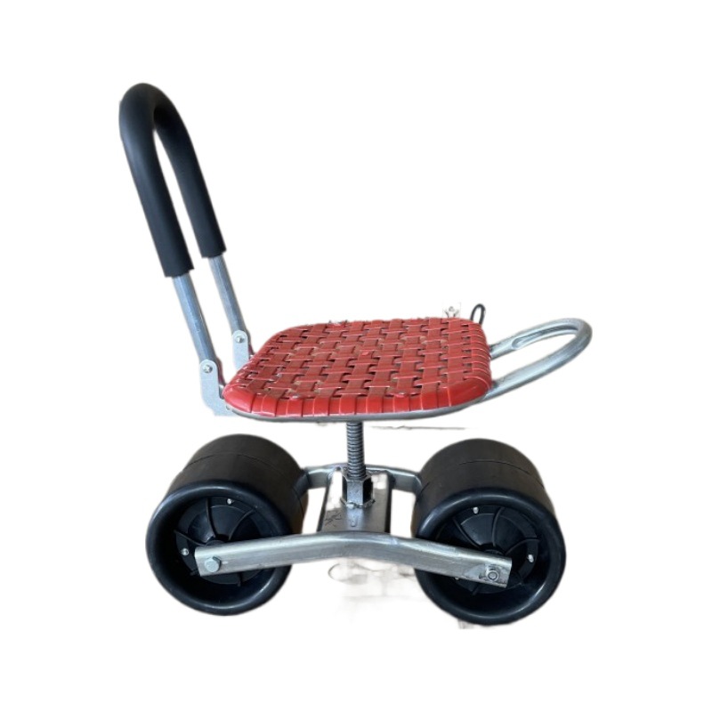 Greenhouse lazy man's cart, agricultural lazy person's stool, mechanic's seat, folding backrest seat, 360-degree rotating mobile cart Item Picture
