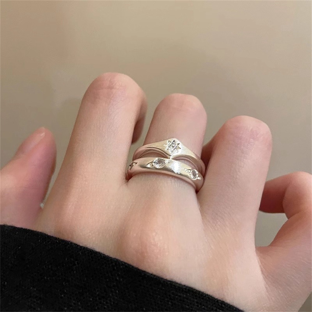 Octagonal plain ring open ring for women, a light luxury and high-end, niche design index finger ring, exquisite, individual and fashionable ring Specification drawing