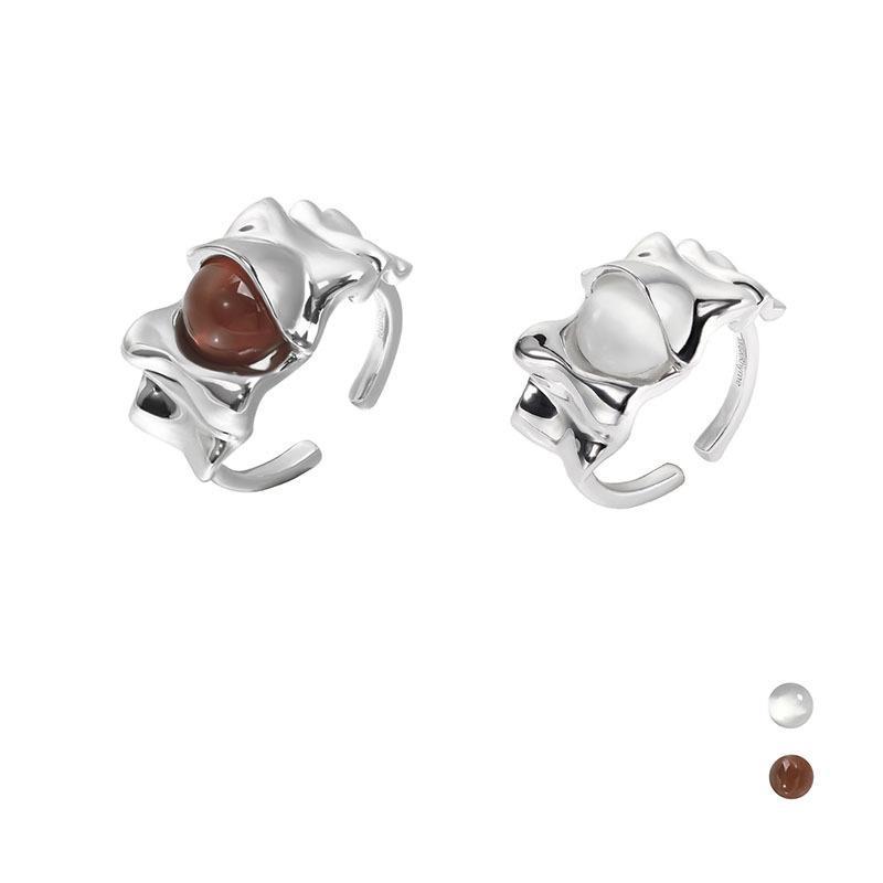 The 2022 Fuguang Series opal open ring for women on Instagram features a high-end, niche, individualistic and trendy design Item Picture