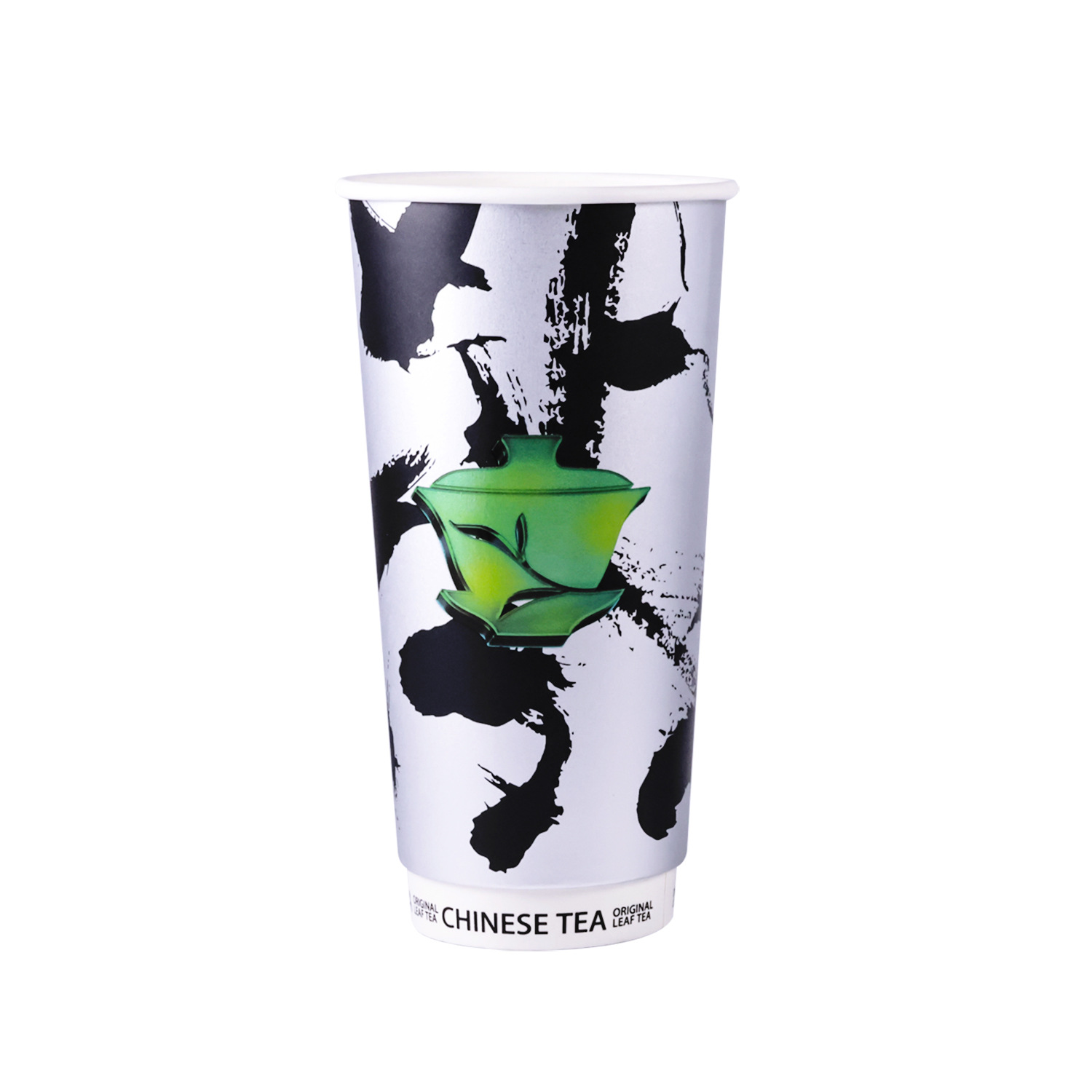 Disposable milk tea cup, 90mm diameter, 700ml double-layer cold drink cup, thickened paper cup, new Chinese-style fresh milk tea hot drink cup Item Picture