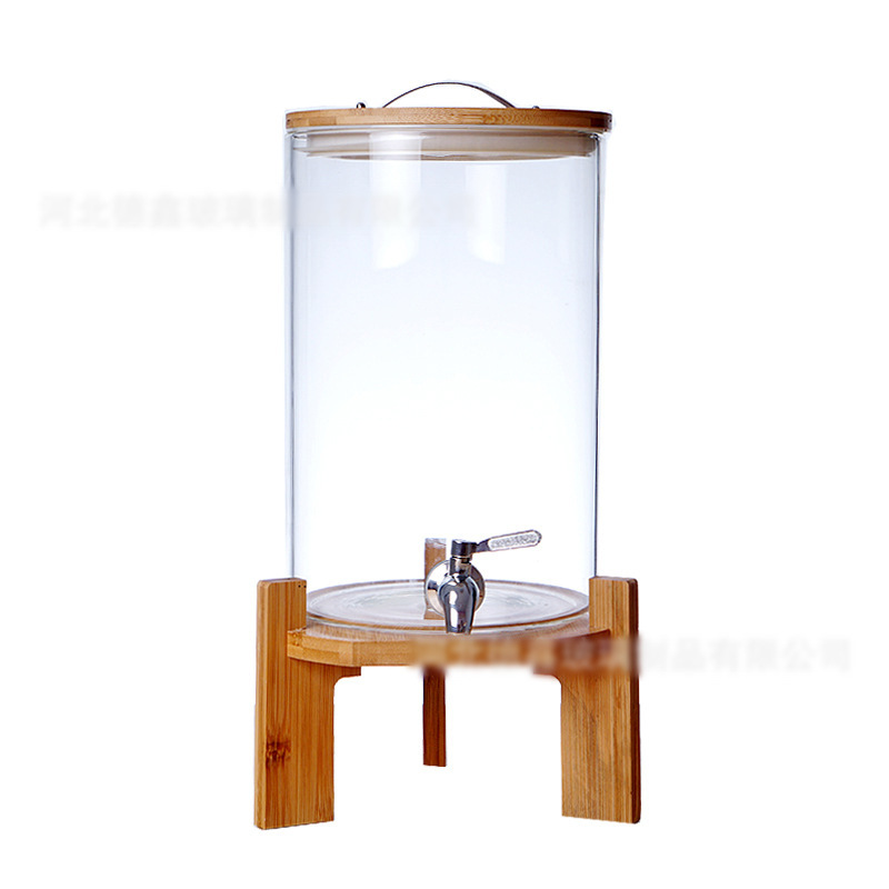 Wholesale household large-capacity high borosilicate glass wine barrels, ginseng wine sealed wine jars, wine jars, wine barrels and wine sets Item Picture