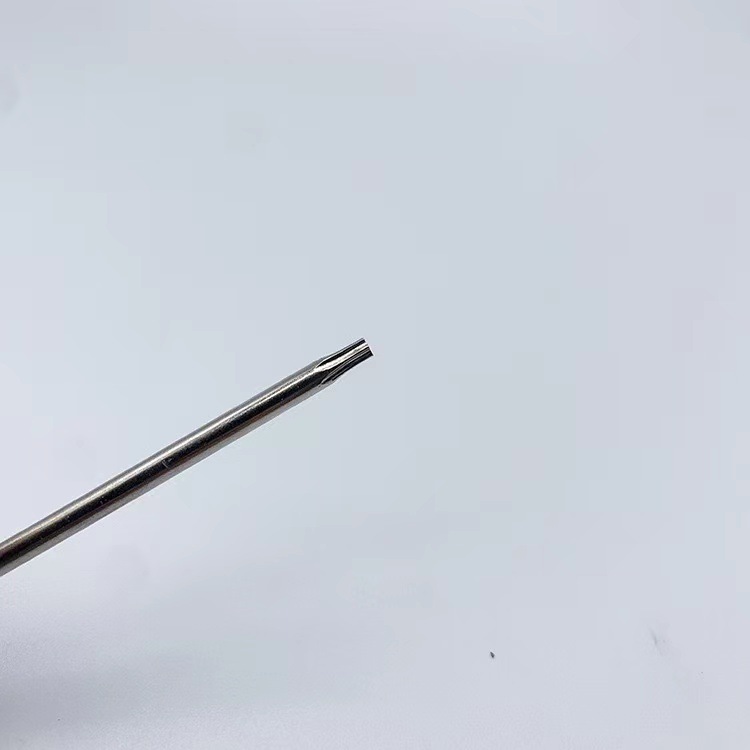 Hole-free plum blossom T6, T7, T8, T9, T10, T15, T20, T25, T30, hardened double-head L-shaped wrench screwdriver Specification drawing