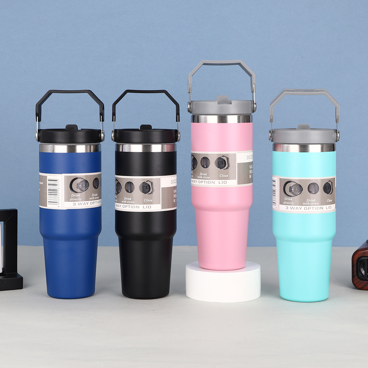 A large quantity of 30oz portable car cups, 304 stainless steel vacuum insulated cups and large-capacity cold preservation ice cups are in stock Specification drawing