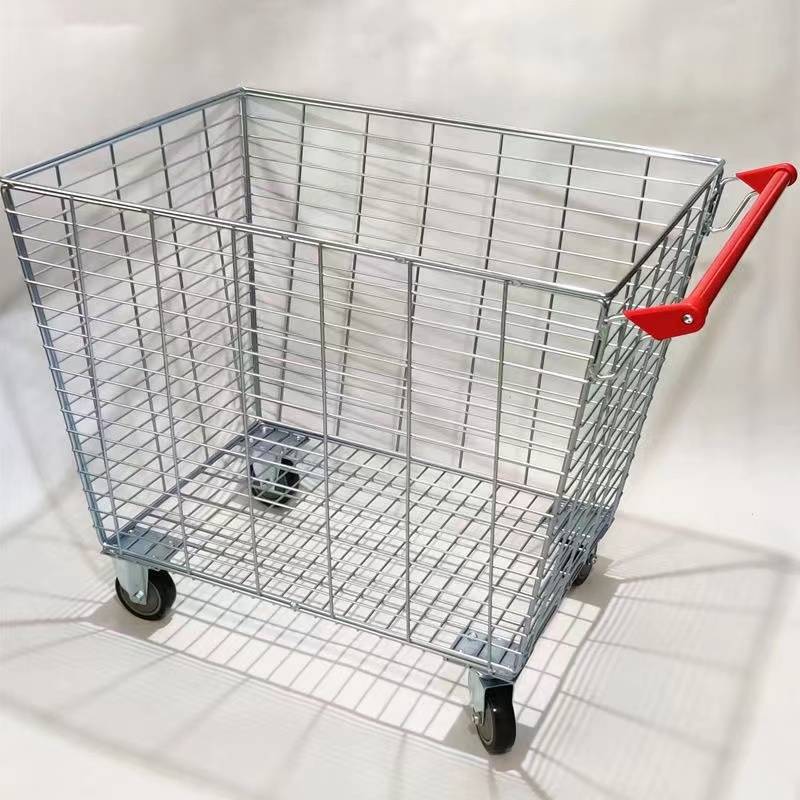 Wholesale of e-commerce clothing factory picking trucks, logistics push carts, sorting carts, supermarket shopping carts, net basket carts with wheels Specification drawing