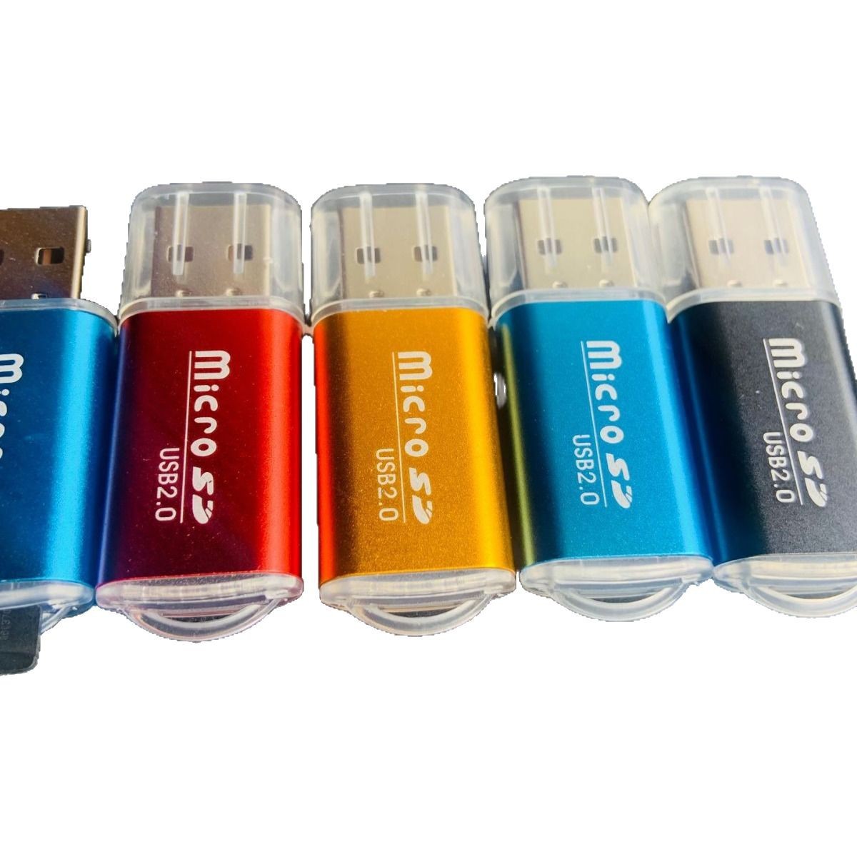 MicroSD card reader, aluminum alloy bright color TF card reader, USB2.0TF memory card reader manufacturer wholesale Item Picture