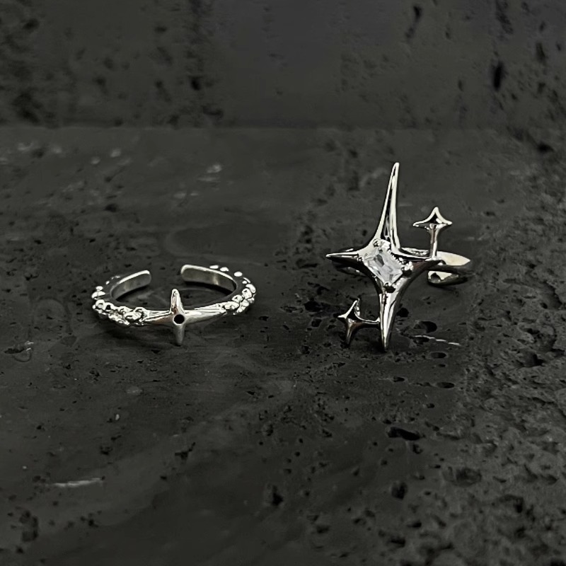Irregular-textured starburst ring, a niche design for women's joint ring, a high-end index finger ring, and an ins cold style ring Application Scenario