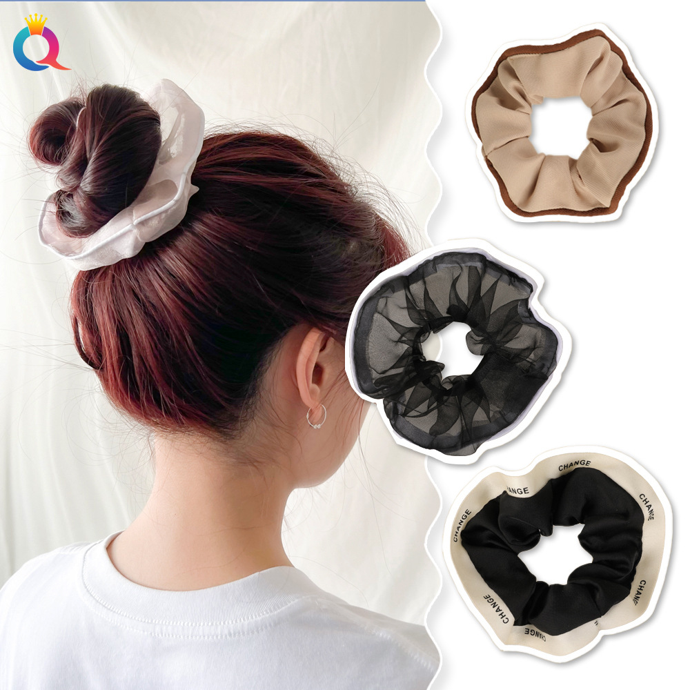 Qiyue Cross-border Pig Intestine Hair Band Simple Hair Tie Rubber Band ins High Appearance Level Hair Tie Intestine Band wholesale details Picture