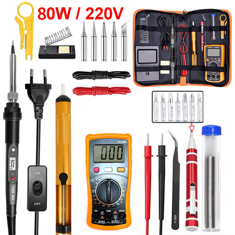 Cross-border supply of 15-piece soldering iron sets, 60/80W European, American and British standard maintenance and temperature adjustment tools Application Scenario