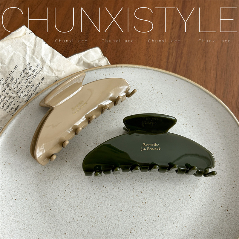 Korean ins Morandi color hair clips, simple acetate gripper, high-end updo, shark clip, elegant clip Application Scenario