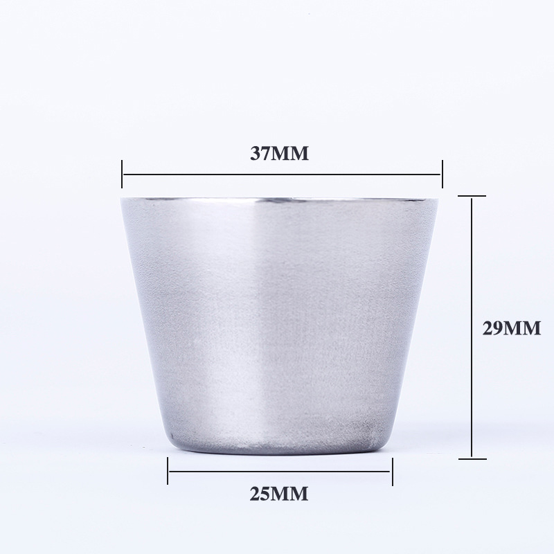 Factory cups can be engraved and wholesale 37x25x29 stainless steel wine glasses, portable beer mugs and mini cups full figure