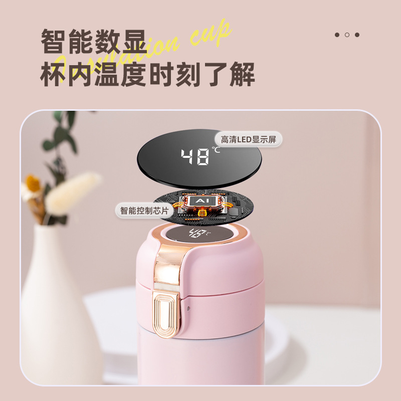 New 304 stainless steel smart temperature display insulated cup for men and women, ins trend, high appearance level portable gift water cup Application Scenario