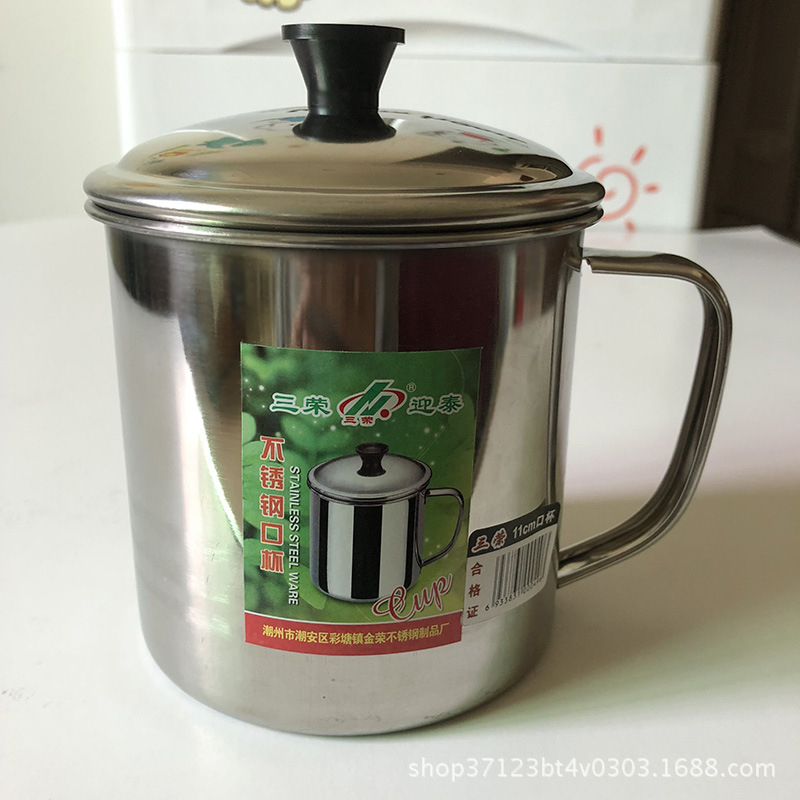 Stainless steel cups with handles and LIDS, student and children's cups, mugs, water cups, gift logos Specification drawing