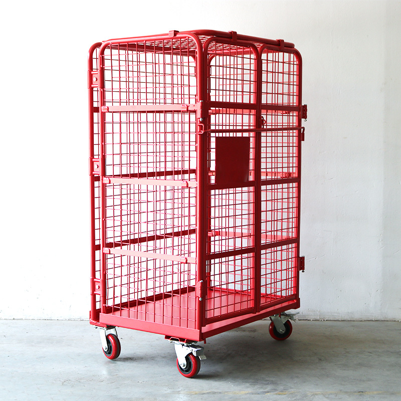 New logistics trolley folding storage transfer express delivery turnover trolley, turnover handling and loading/unloading trolley, logistics trolley turnover trolley Application Scenario