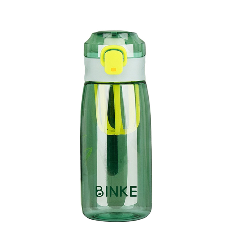 Sports and fitness cups with scale tea strainers, portable sports plastic water cups for students, wholesale space cups, advertising gifts Item Picture
