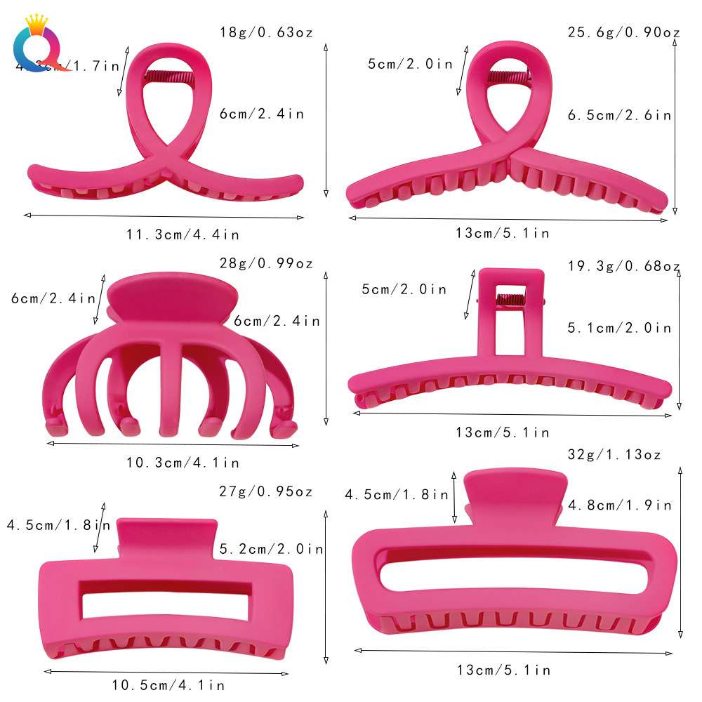 Wholesale of Qiyue large hair clips, shark clips, Korean rose red series hair clips, curls, matte hair clips, hair clips and hair accessories Application Scenario
