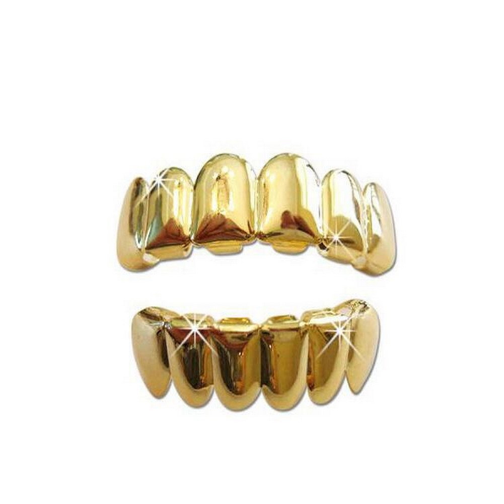Cross-border European and American bestseller HIPHOP dental braces, sharp teeth TeethGrillz, real gold electroplated dental braces Application Scenario