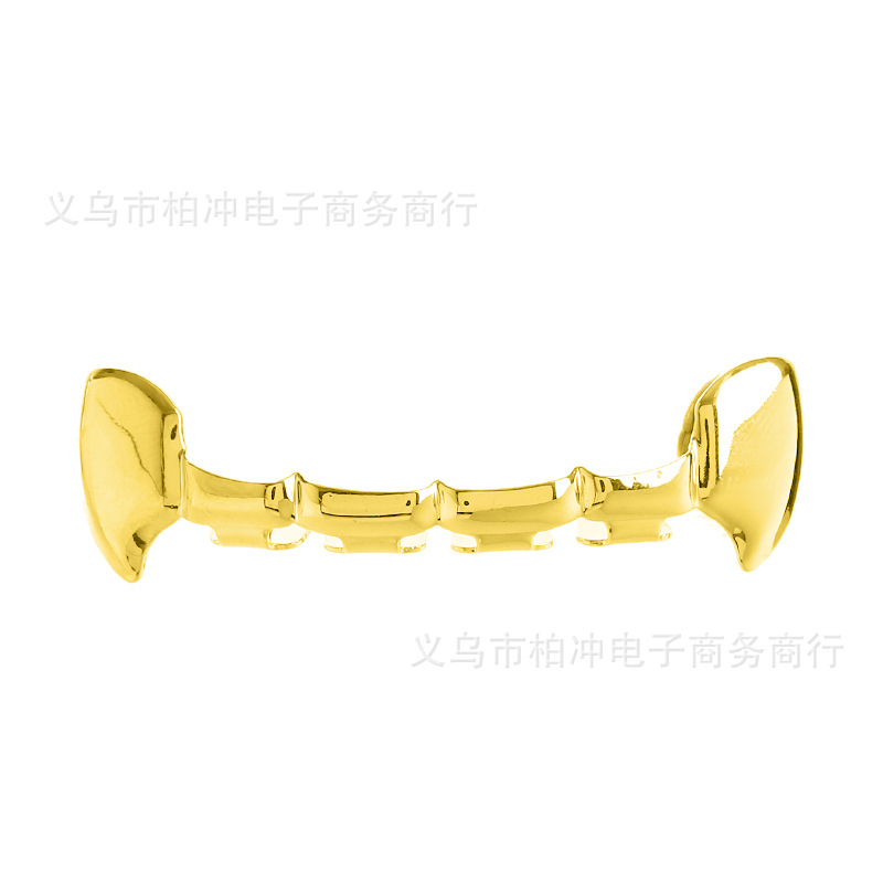 The Hiphop decorative clown teeth grills silver-plated braces are selling well in Europe and America. They are fashionable Item Picture