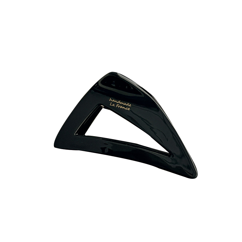 Korean france triangular gripper, medium-sized acetate hairpin, updo, high-end, niche shark clip headwear and hair accessory Item Picture