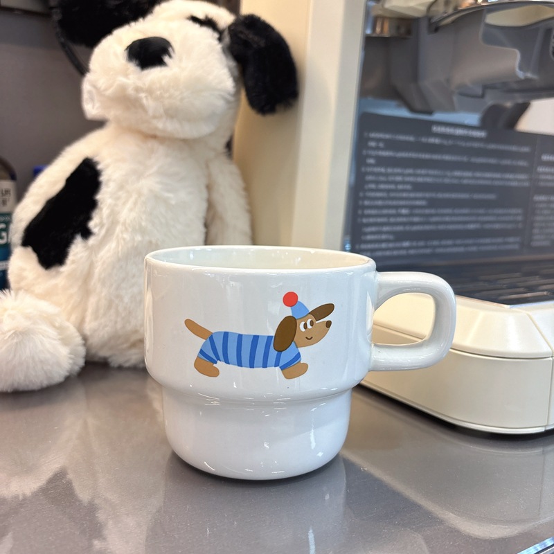 ins cartoon mugs, ceramic cups, coffee milk cups, cute ceramic breakfast, birthday gifts, couple presents details Picture