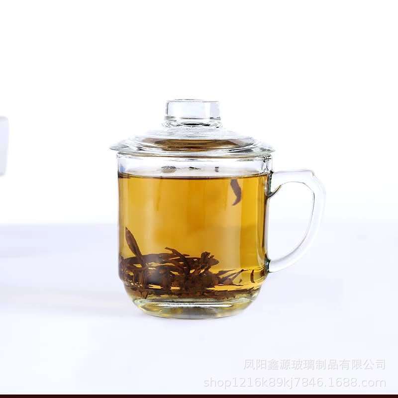 Factory wholesale of glass tea cups, flower tea cups, tea drink cups, handles, LIDS, office cups, advertising gifts, logos Application Scenario