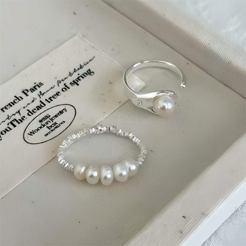 Korean 925 sterling silver plain ring for women, no color fading, ins niche high-end style, simple and versatile open ring bracelet Application Scenario