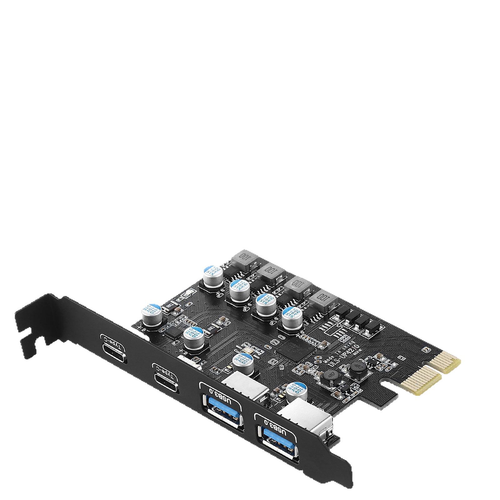 USB3.0 PCIE card: 2*USB A port +2*USB C port /USB3.2 GEN1 built-in expansion card Item Picture