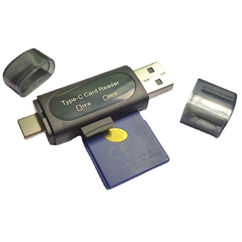 High-speed multi-in-one SDTF memory card reading USB multi-functional card reader Type-c car computer mobile phone OTG Item Picture