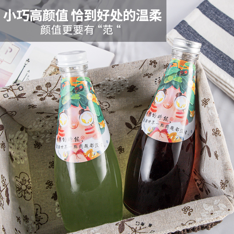 New Dueros Tinghai fruit wine bottle, glass beverage bottle, household plum wine bottle, wine sealed bottle, glass bottle Application Scenario