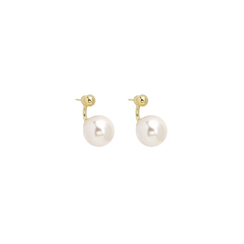 Single large pearl pendant necklace for women, 2023 new style earrings, light luxury and niche design sense neckchain earrings Item Picture