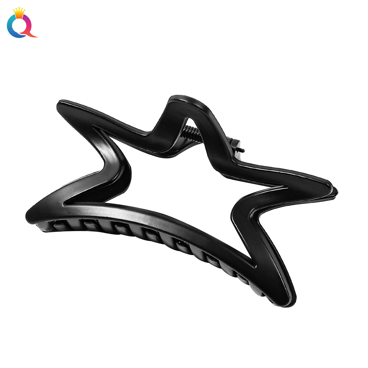 Wholesale of Qiyue Cross-border frosted large irregular-shaped star hair clips, high-end updo hair clips, shark clips and hair accessories Item Picture