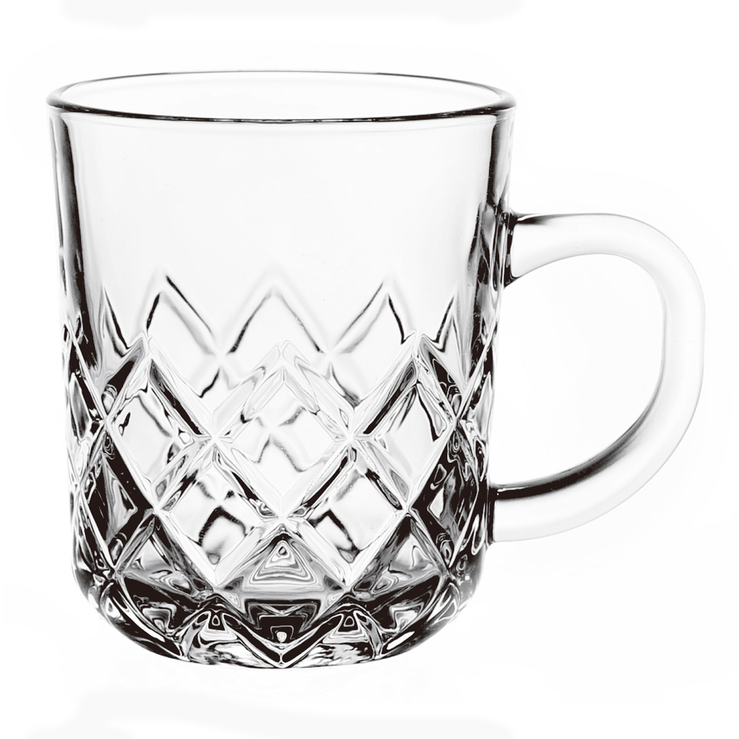【 Factory Direct Sales 】 Glass tea cups, cold drink cups, wheat juice beer mugs, engraved transparent foreign wine glasses with handles Item Picture