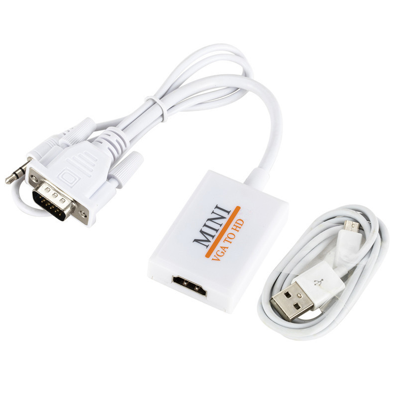 VGA to HDtv with audio converter, VGA public to HDtv female high-definition connection cable, computer to TV Application Scenario