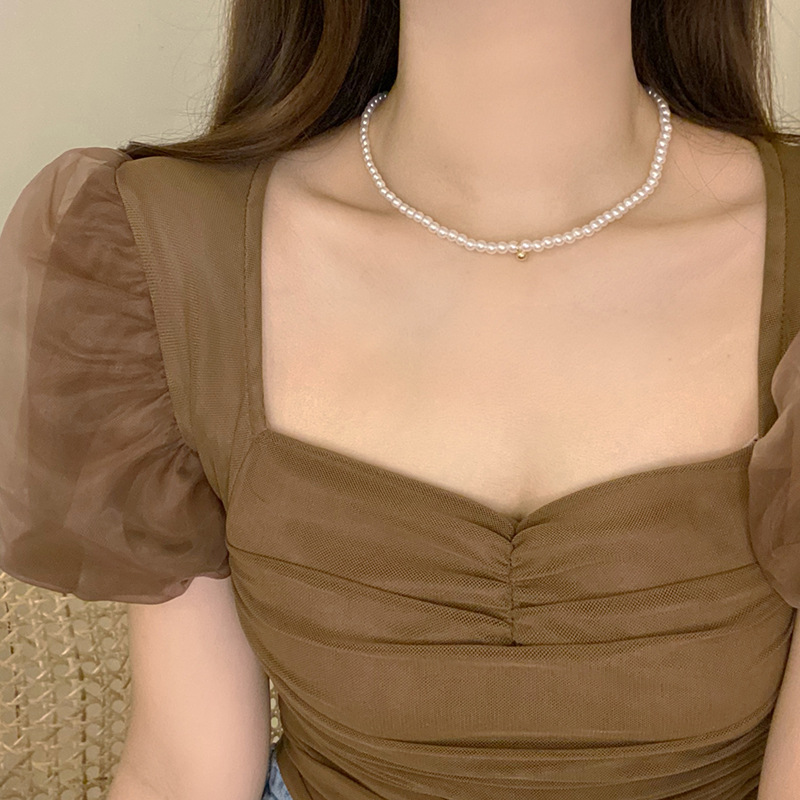 Baroque necklace, pearl bell, fashionable, light luxury, niche necklace, collarbone chain, Internet celebrity, 2023 new style for women full figure