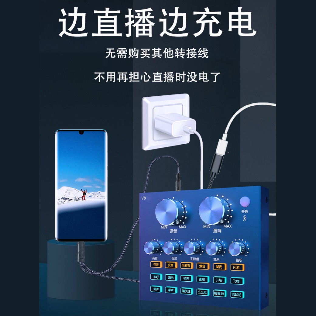 Compatible with Apple phone OTG Aiken sound card live streaming adapter cable, Type-C phone otg connection cable, audio cable Specification drawing