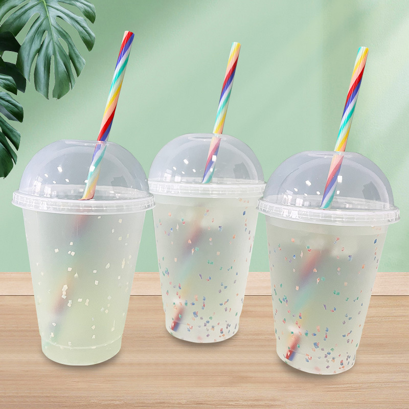 16oz new arched lid rainbow sippy cup is selling well. 500ml adult transparent drinking sippy cup is in stock and available for wholesale full figure