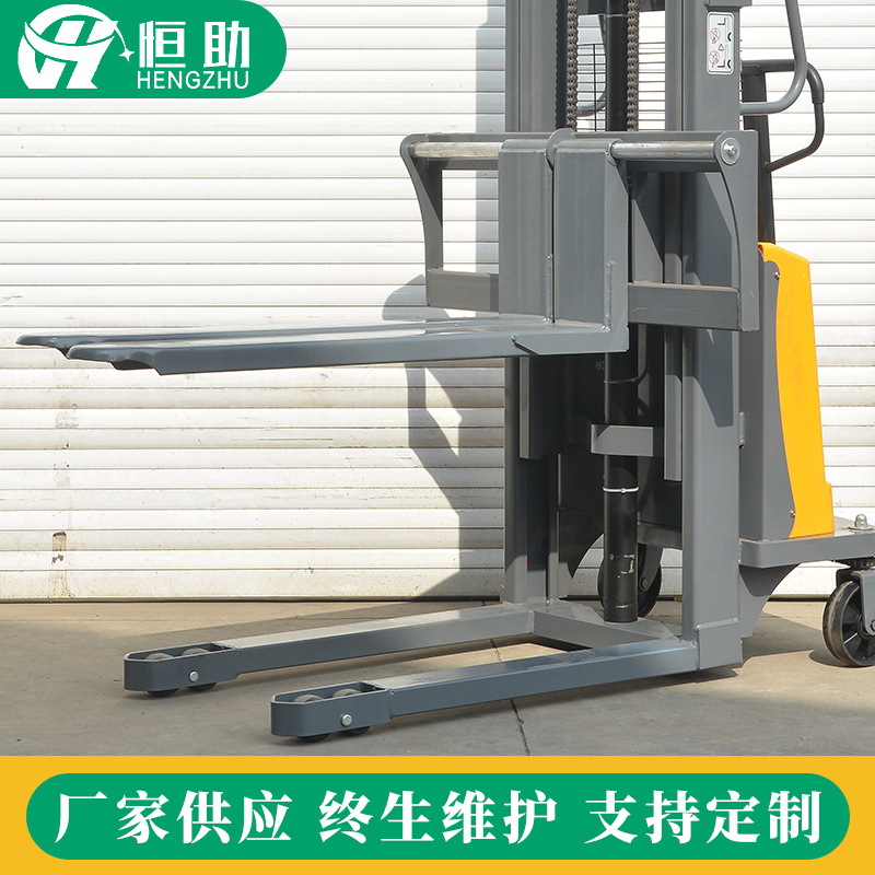 Semi-electric stacker truck 1-2-ton warehouse lifting, loading and unloading stacker truck, rechargeable semi-electric stacker forklift factory Specification drawing