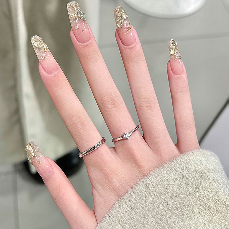 Simple Meteor couple rings on Instagram, a trendy, light luxury, exquisite and cold style, a popular online celebrity ring, jewelry and accessory Specification drawing