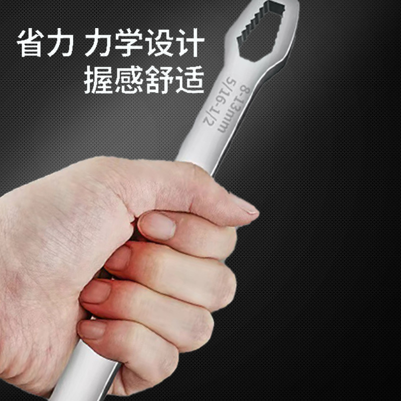 Adjustable multi-purpose double-head self-tightening glasses fixed-head wrench 8-24mm multi-functional box wrench set Application Scenario