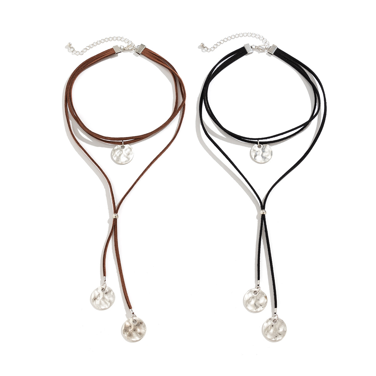 European and American cross-border accessories: pull-up velvet collarbone chain, round tassel collar, exaggerated and personalized bow choker Item Picture