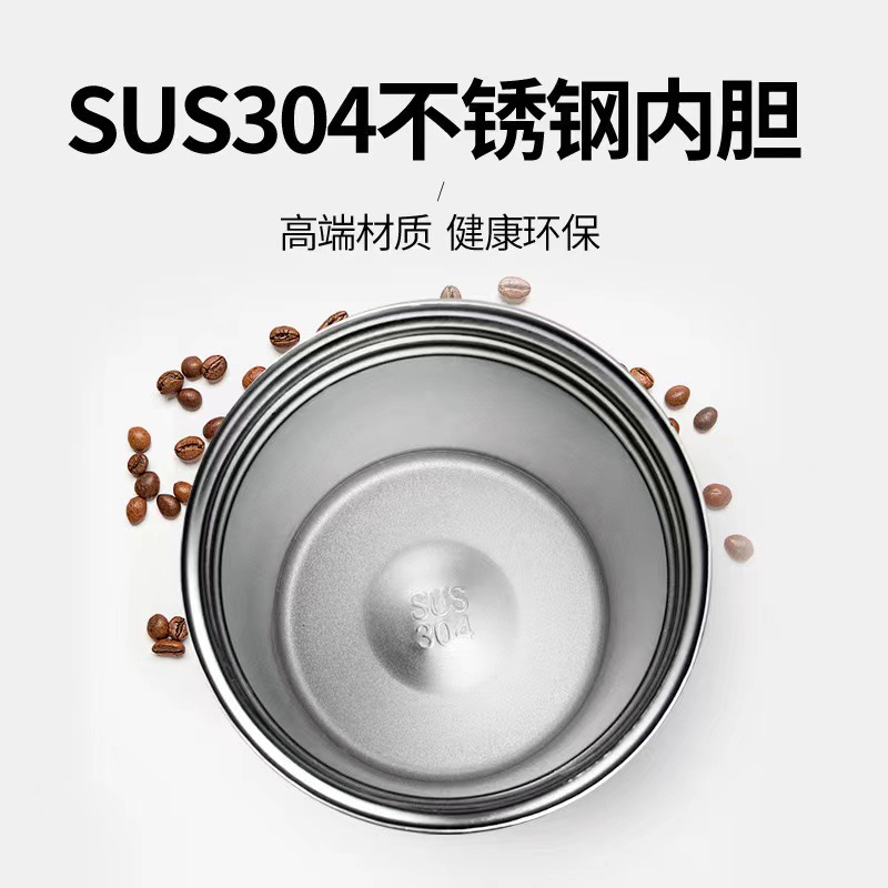 Wholesale of creative and fashionable office insulated cups, stainless steel vacuum coffee cups, outdoor leisure and portable car cups Item Picture