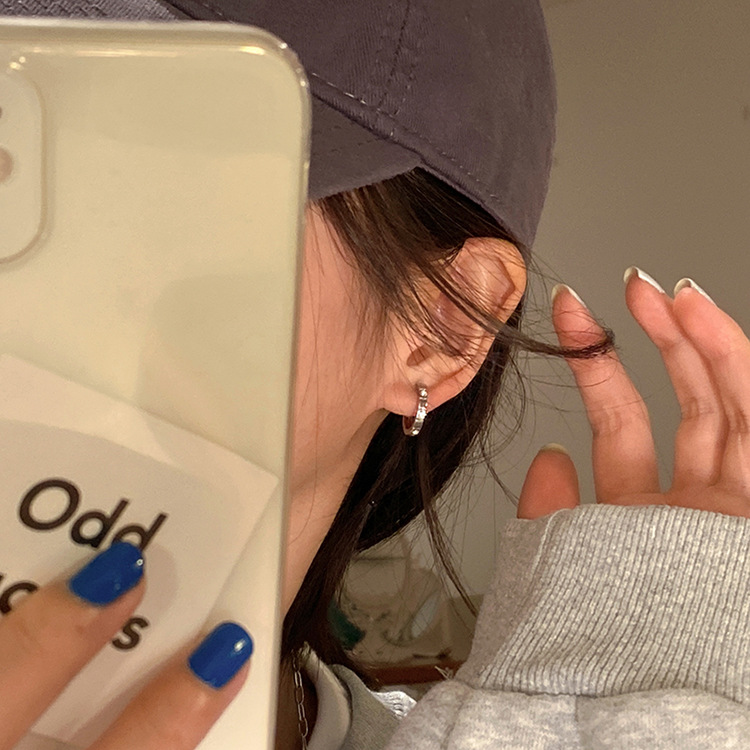 Korean fashion, light luxury, super flash zircon earrings, women's high-end, niche temperament, versatile, the same style of earrings as Internet celebrities wholesale full figure