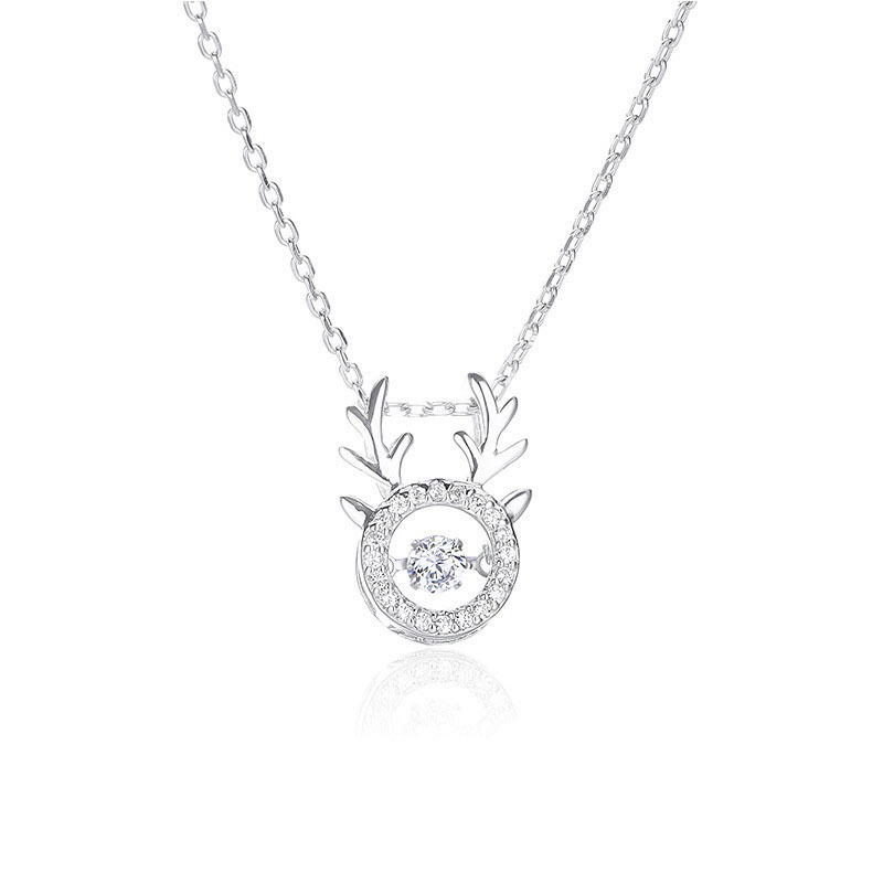 Sweet antler necklace accessory for women, versatile and niche, always by your side pendant, elegant collarbone chain, cute student accessory Item Picture