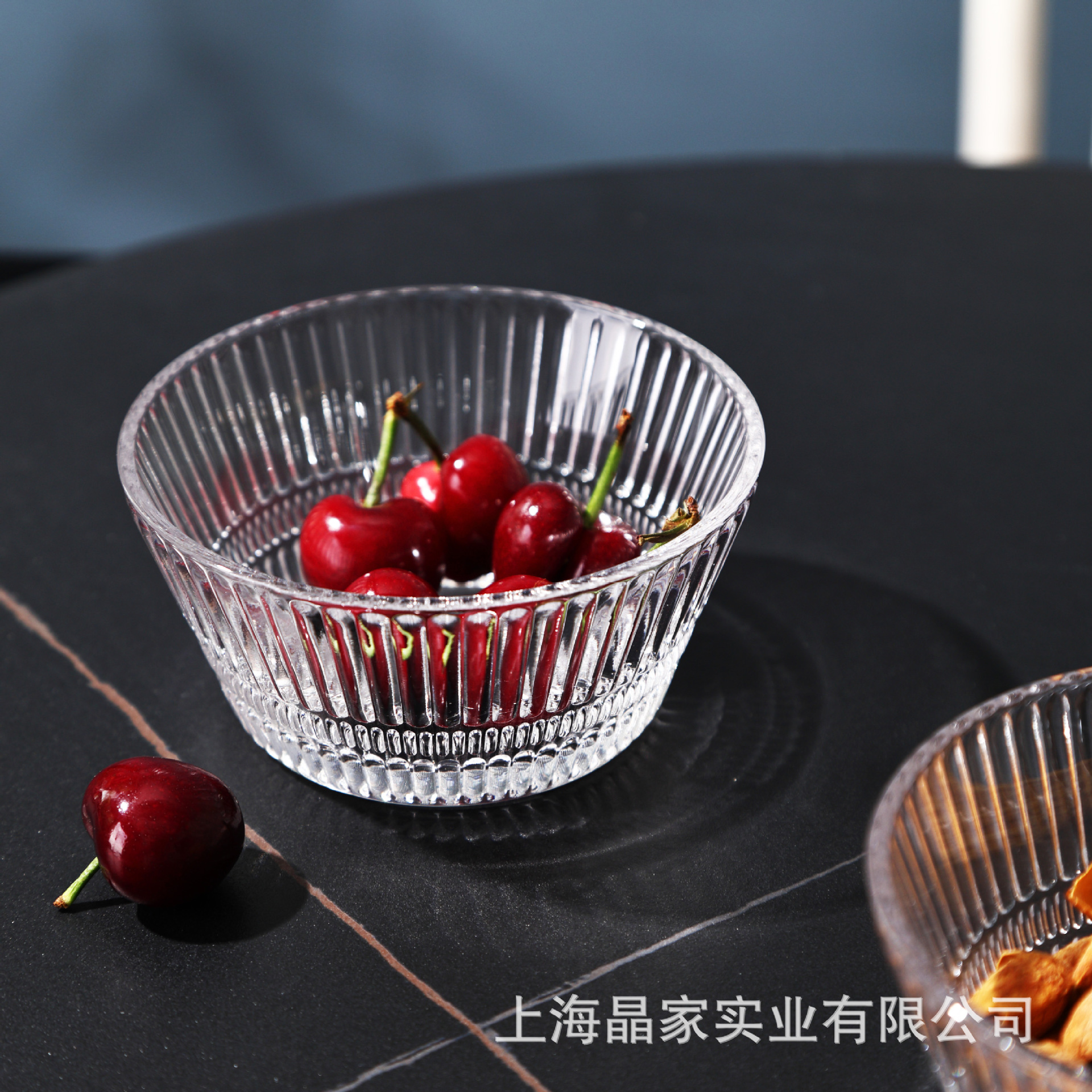 【 Factory Direct Sales 】 Simple vertical striped glass cups, ice cream cups, dessert salad pudding cups, cold drink yogurt cups details Picture