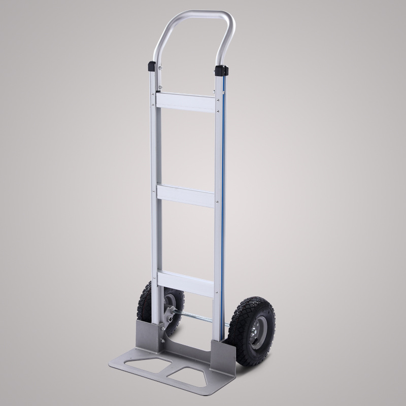 Aluminum alloy tiger cart, double-wheel, two-wheel handcart, construction site transport truck, building warehouse truck, two-wheel hand-pushed transport vehicle details Picture
