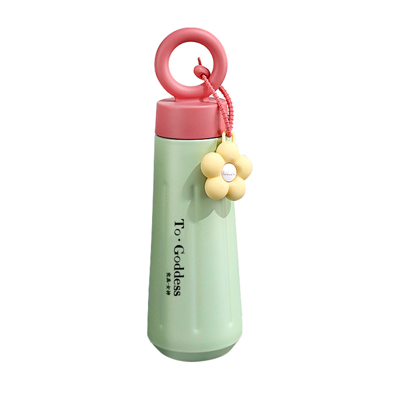 New 316 stainless steel insulated cup, high appearance level, creative petal water cup, cute and portable, sporty handle goddess cup Item Picture